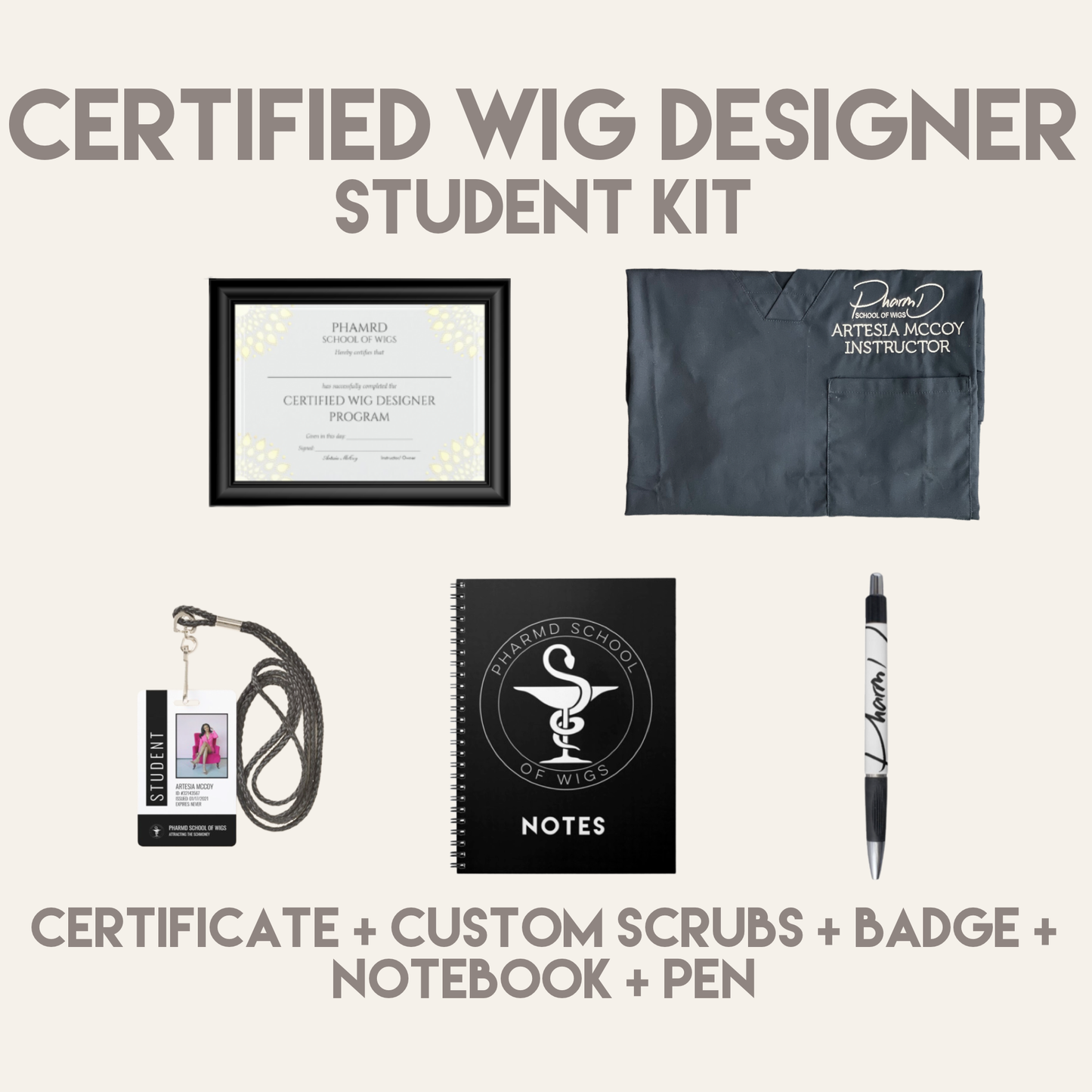 100% Glueless: The Customs Course + Certified Wig Designer Program
